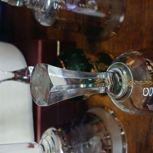 Vintage Bohemia clan crystal fine silver etched floral bell - Picture 4 of 10